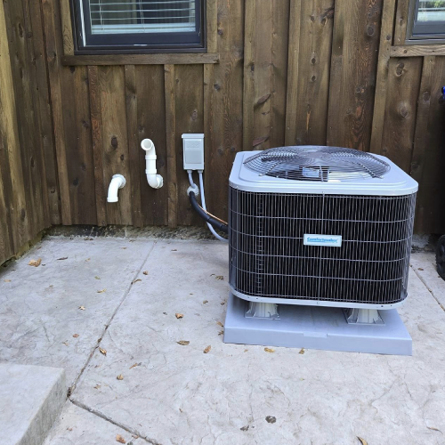 HVAC unit install outdoors